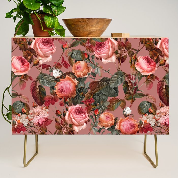 Pastel Floral Pattern Credenza Gallery Image 1