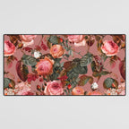 Pastel Floral Pattern Desk Mat Gallery Image 3