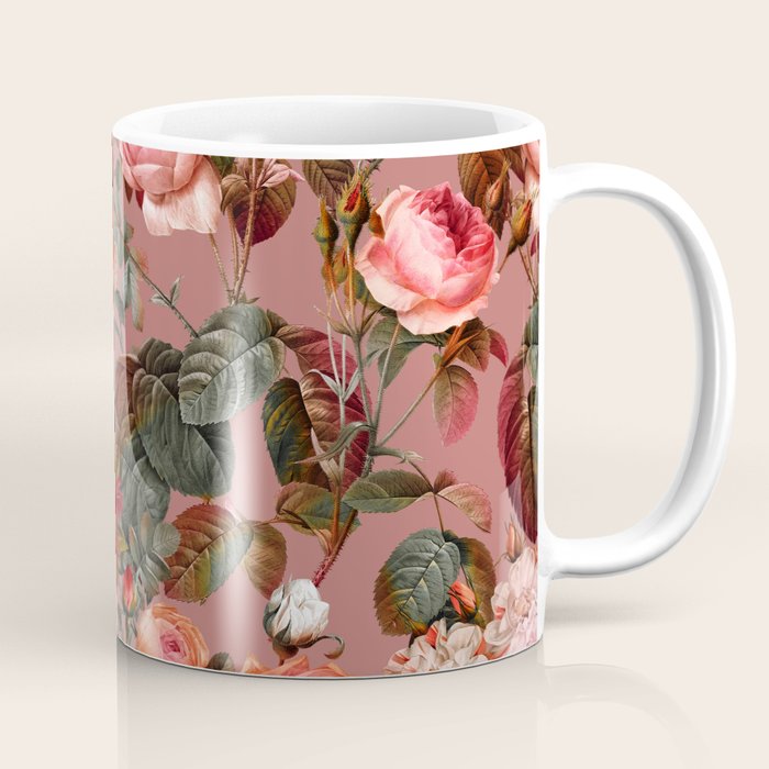 Pastel Floral Pattern Coffee Mug Gallery Image 1