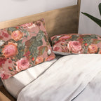 Pastel Floral Pattern Pillow Sham Gallery Image 2