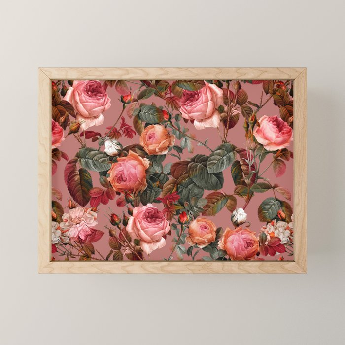 Pastel Floral Pattern Mini Art Print Gallery Image 1