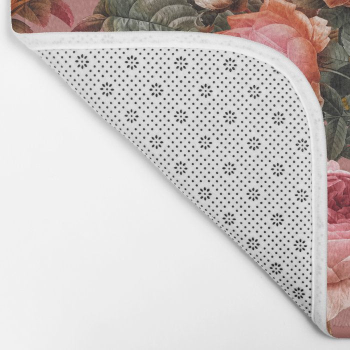Pastel Floral Pattern Bath Mat Gallery Image 2