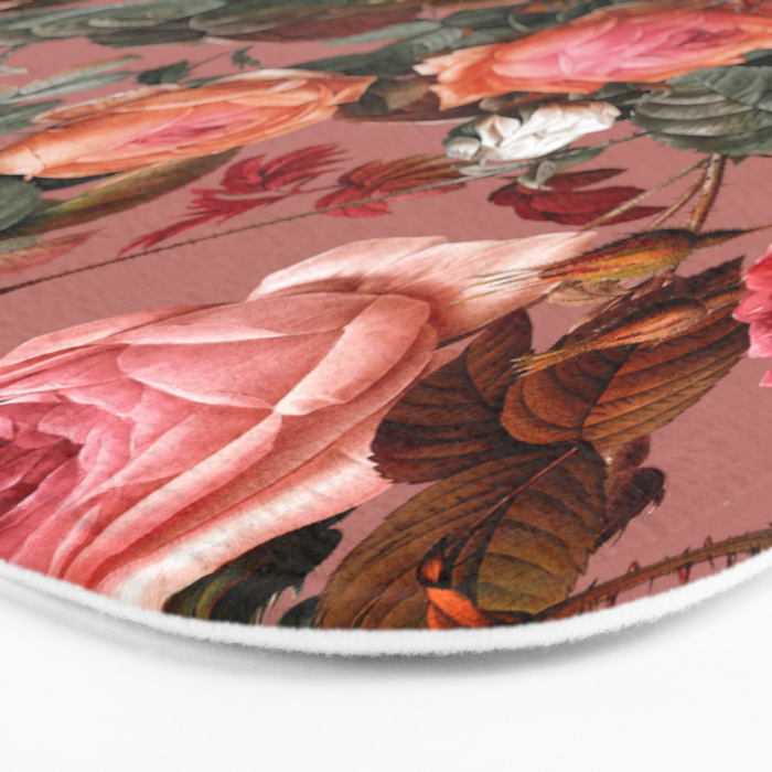 Pastel Floral Pattern Bath Mat Gallery Image 3