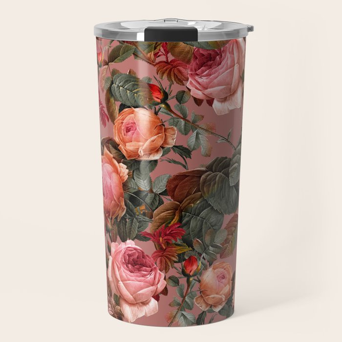 Pastel Floral Pattern Travel Mug Gallery Image 1