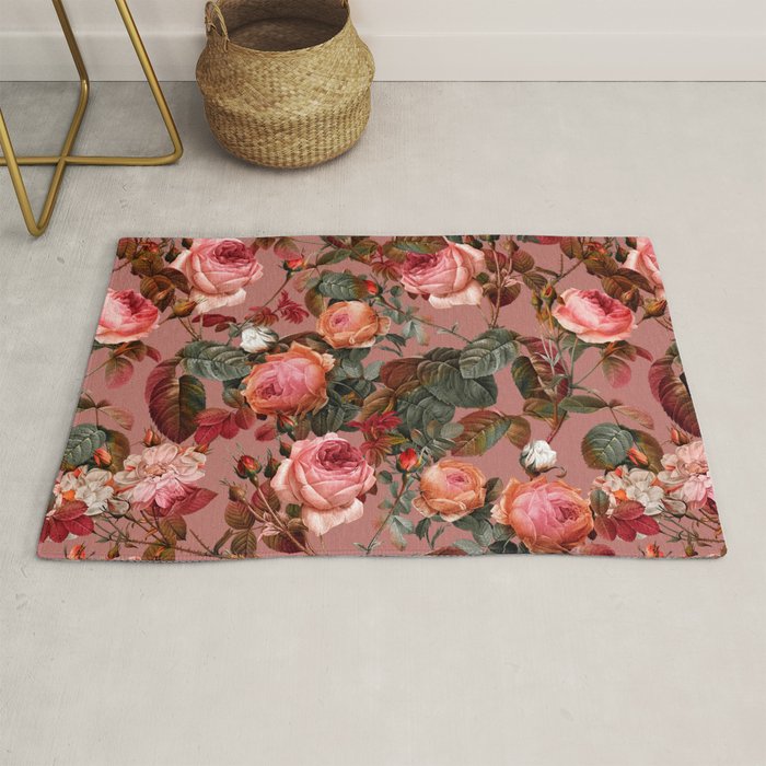 Pastel Floral Pattern Rug Gallery Image 1
