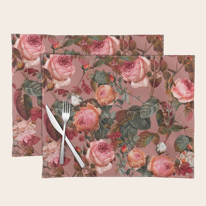 Pastel Floral Pattern Placemat Gallery Image 1