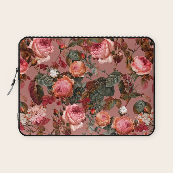 Pastel Floral Pattern Laptop Sleeve Gallery Image 1