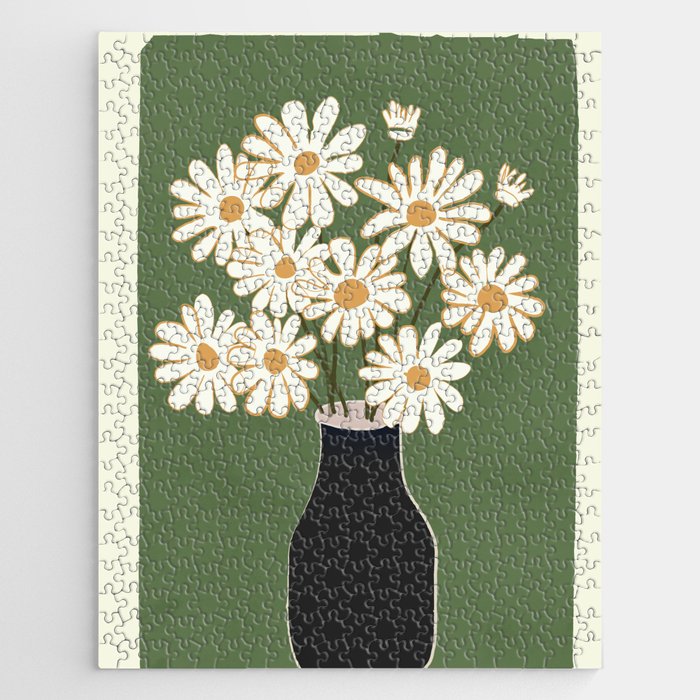 White Daisy Bouquets in Vase 3 Jigsaw Puzzle Gallery Image 1