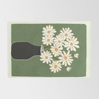 White Daisy Bouquets in Vase 3 Rug Gallery Image 2