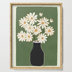 White Daisy Bouquets in Vase 3 Serving Tray Gallery Image 1