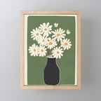 White Daisy Bouquets in Vase 3 Mini Art Print Gallery Image 1