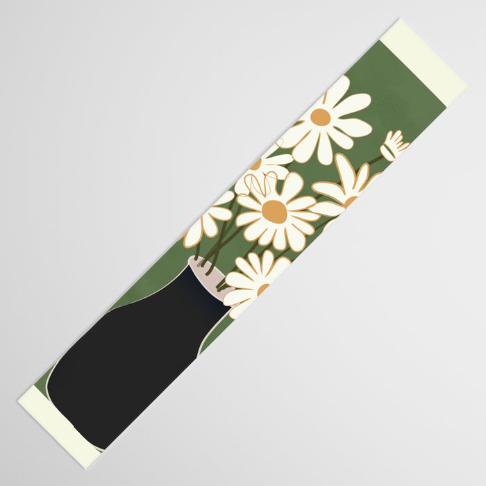 White Daisy Bouquets in Vase 3 Table Runner Gallery Image 3