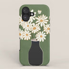 White Daisy Bouquets in Vase 3 iPhone Case Gallery Image 1