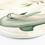 Dolphins and orchids watercolor tropical print Bath Mat Gallery Image 3