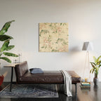 Dolphins and orchids watercolor tropical print Wood Wall Art Gallery Image 2