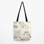 Dolphins and orchids watercolor tropical print Tote Bag Gallery Image 2