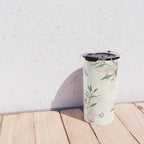 Dolphins and orchids watercolor tropical print Travel Mug Gallery Image 4