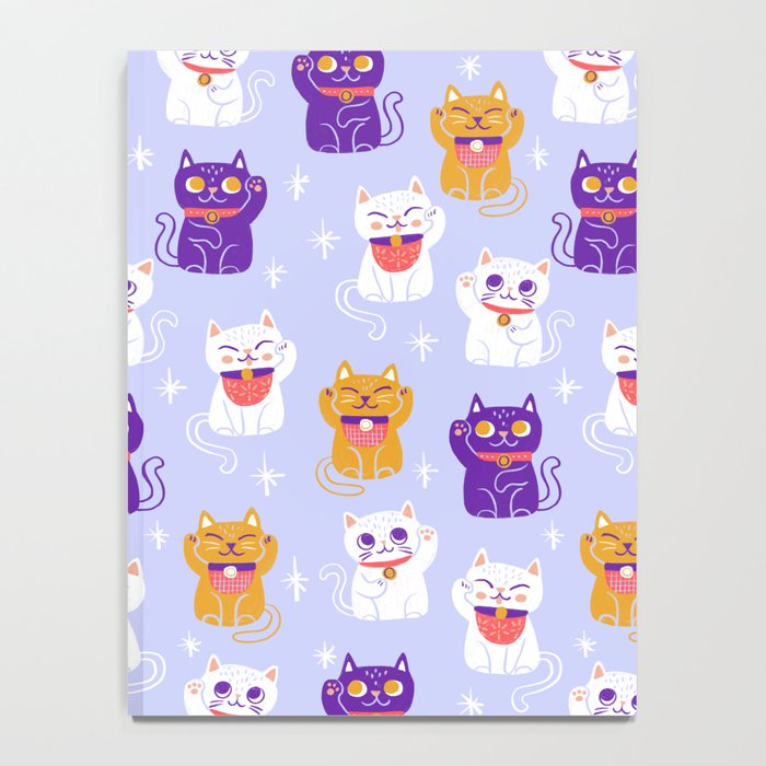 Lucky Waving Kitty Cat Maneki Neko Notebook Gallery Image 4