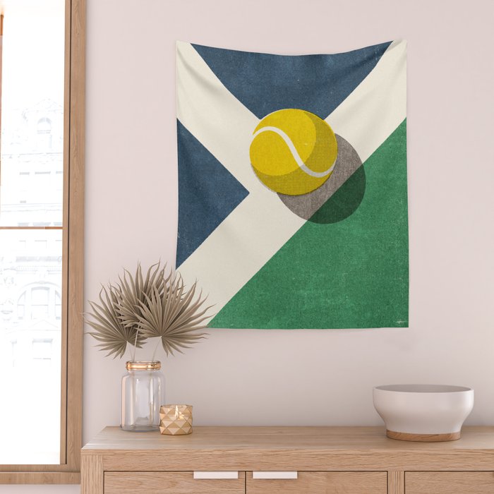 BALLS / Tennis (Hard Court) Wall Tapestry Gallery Image 2