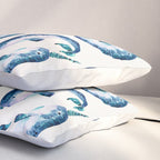 Blue Narwhals Pillow Sham Gallery Image 3