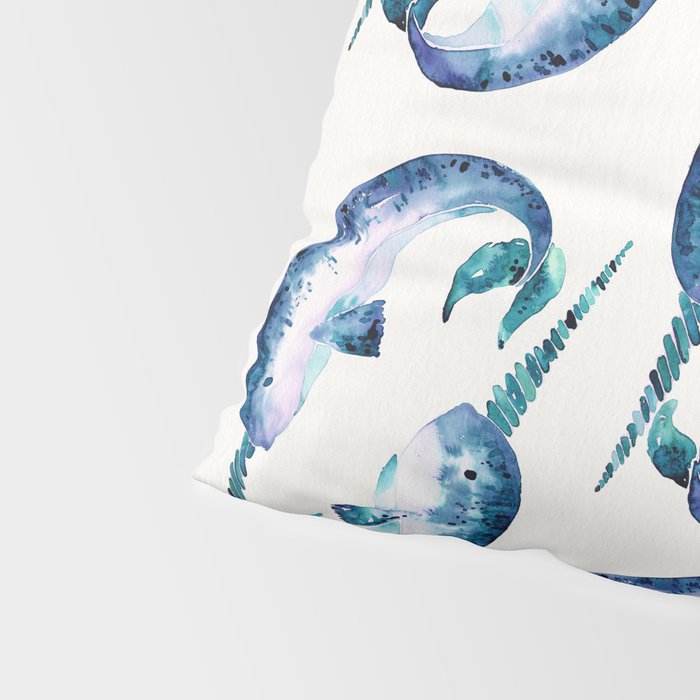 Blue Narwhals Pillow Sham Gallery Image 4