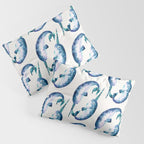 Blue Narwhals Pillow Sham Gallery Image 3