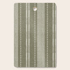 vertical dashed stitch - dark sage Cutting Board Gallery Image 1