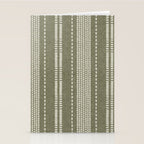 vertical dashed stitch - dark sage Stationery Card Gallery Image 2