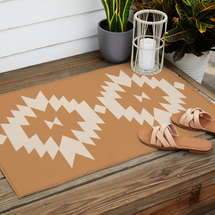 Southwestern Minimalism - Desert Orange Outdoor Rug Gallery Image 2