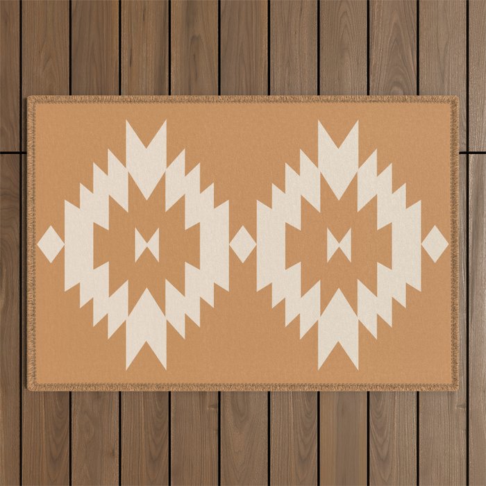Southwestern Minimalism - Desert Orange Outdoor Rug Gallery Image 1