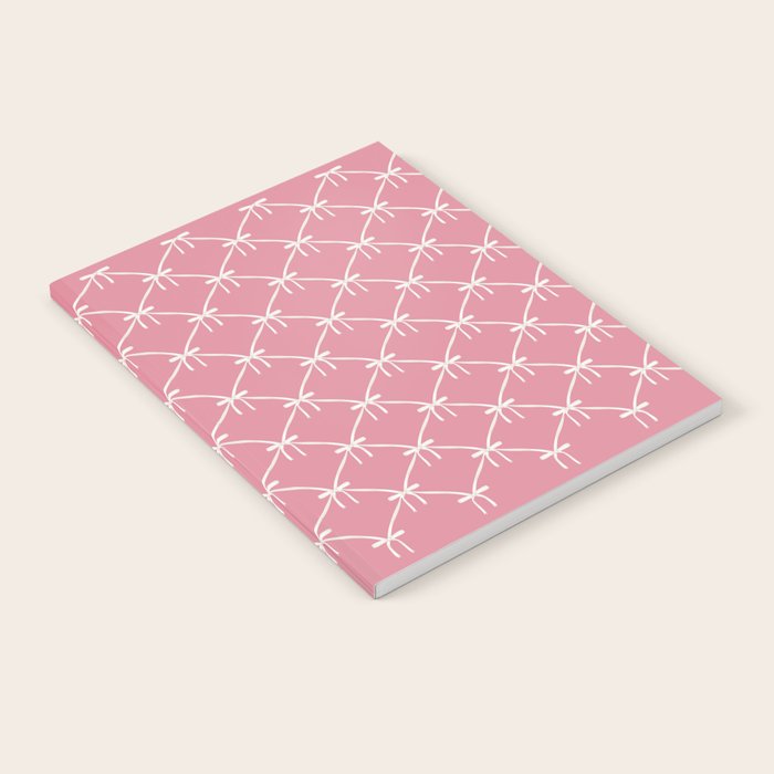 Bows & Ribbons Pattern LI 90s Bubblegum Pink Notebook Gallery Image 2