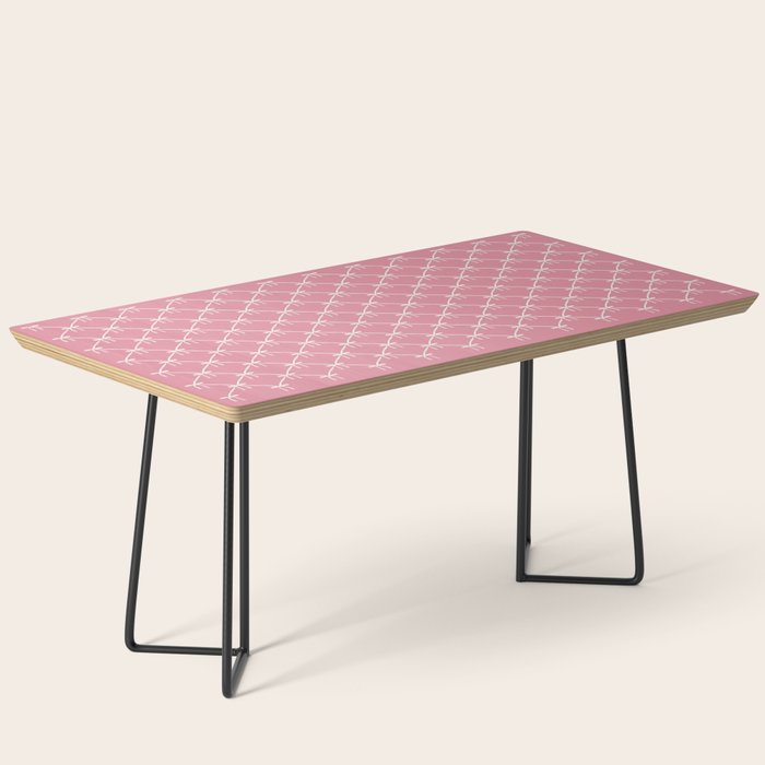 Bows & Ribbons Pattern LI 90s Bubblegum Pink Coffee Table Gallery Image 1