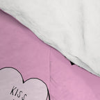 Pink love heart candy cartoon pattern Comforter Gallery Image 4