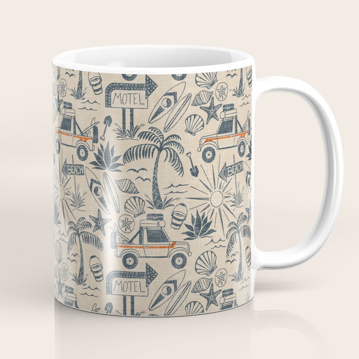 Baja - classic blue and red Coffee Mug Gallery Image 1