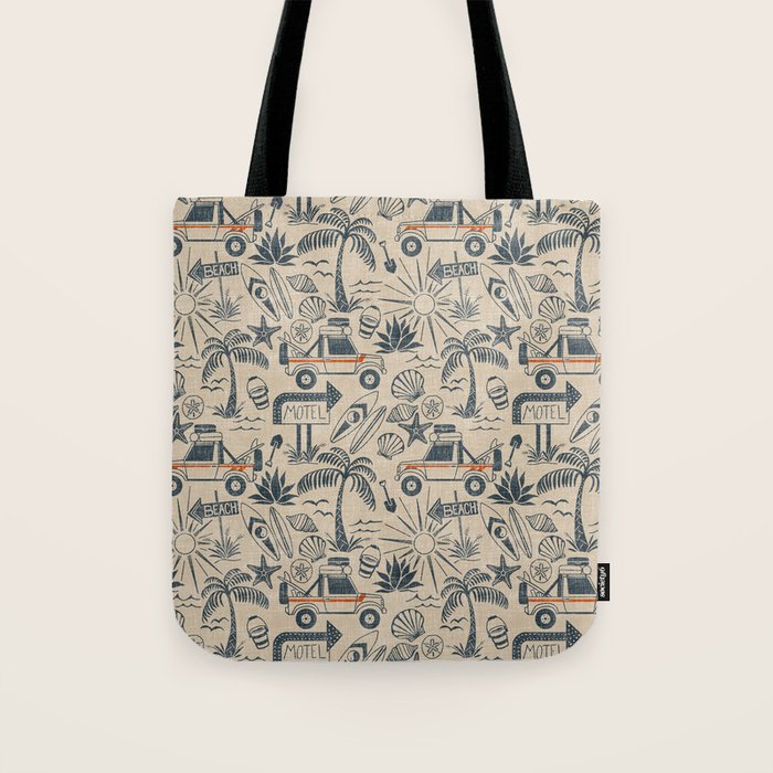 Baja - classic blue and red Tote Bag Gallery Image 1