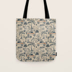 Baja - classic blue and red Tote Bag Gallery Image 1