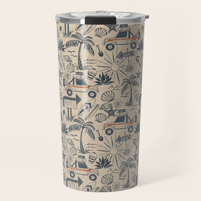 Baja - classic blue and red Travel Mug Gallery Image 1