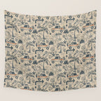 Baja - classic blue and red Wall Tapestry Gallery Image 4