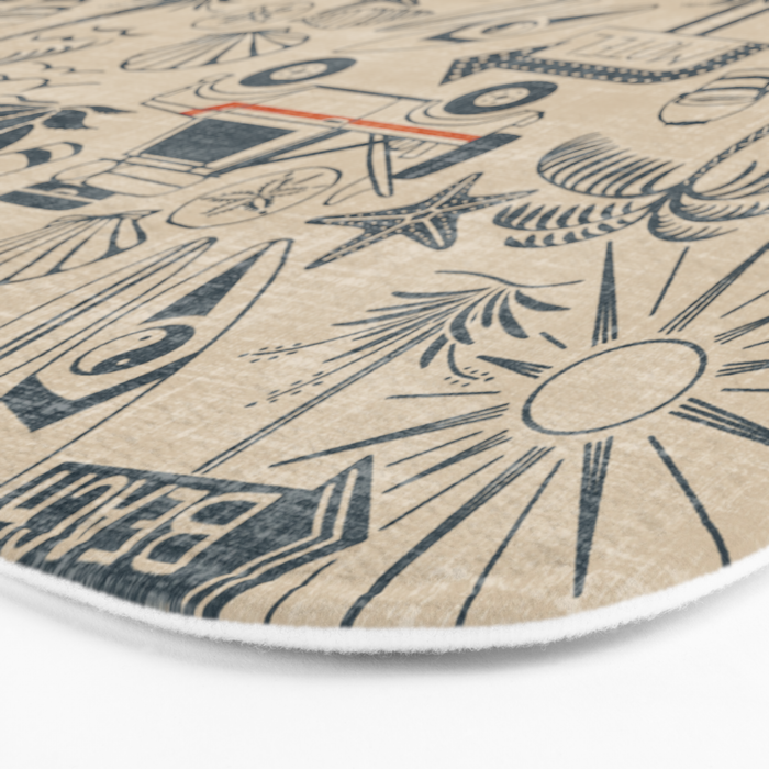 Baja - classic blue and red Bath Mat Gallery Image 3