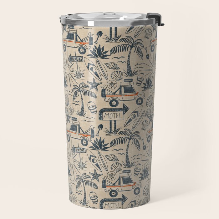 Baja - classic blue and red Travel Mug Gallery Image 2