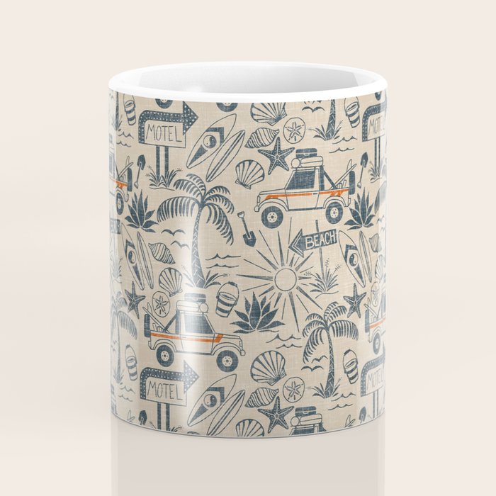 Baja - classic blue and red Coffee Mug Gallery Image 4