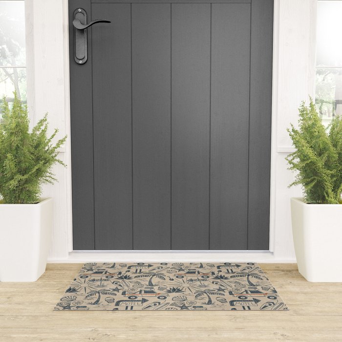 Baja - classic blue and red Welcome Mat Gallery Image 3