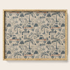 Baja - classic blue and red Serving Tray Gallery Image 1