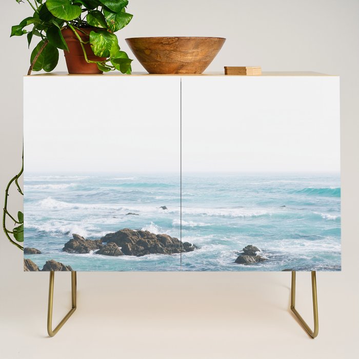 Monterey Coast - Minimalist Ocean Photography Credenza Gallery Image 1