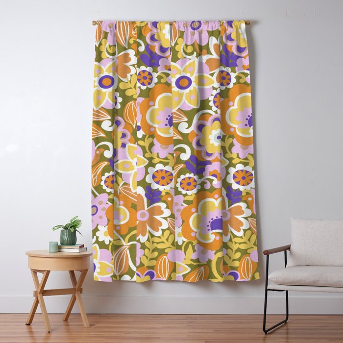 1970s Retro Pattern Window Curtain Gallery Image 5