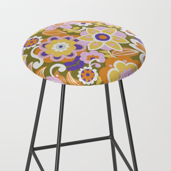1970s Retro Pattern Stool Gallery Image 2