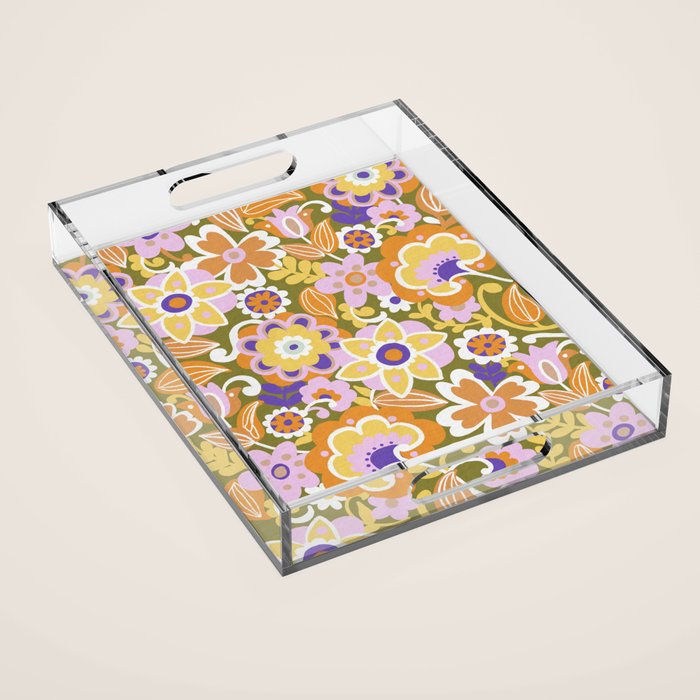 1970s Retro Pattern Acrylic Tray Gallery Image 1