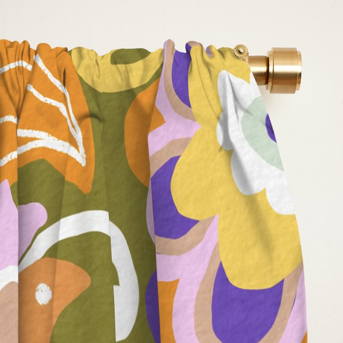 1970s Retro Pattern Window Curtain Gallery Image 2
