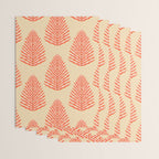 Pink and Red Organic Leaf Wrapping Paper Gallery Image 3