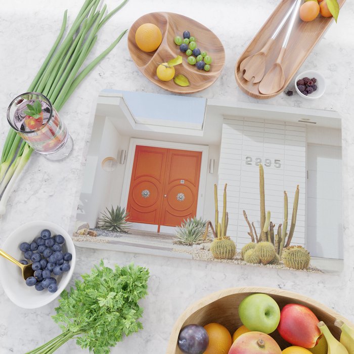 Orange Door in Palm Springs Cutting Board Gallery Image 2